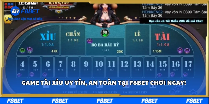 Game Tài Xỉu Uy Tín, An Toàn Tại F8BET Chơi Ngay!
